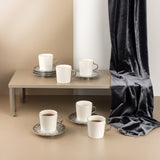 Nourhan - Cappuccino Set (12-Pc) - Bronze & Silver