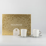 Nourhan - Cappuccino Set (12-Pc) - Bronze & Silver