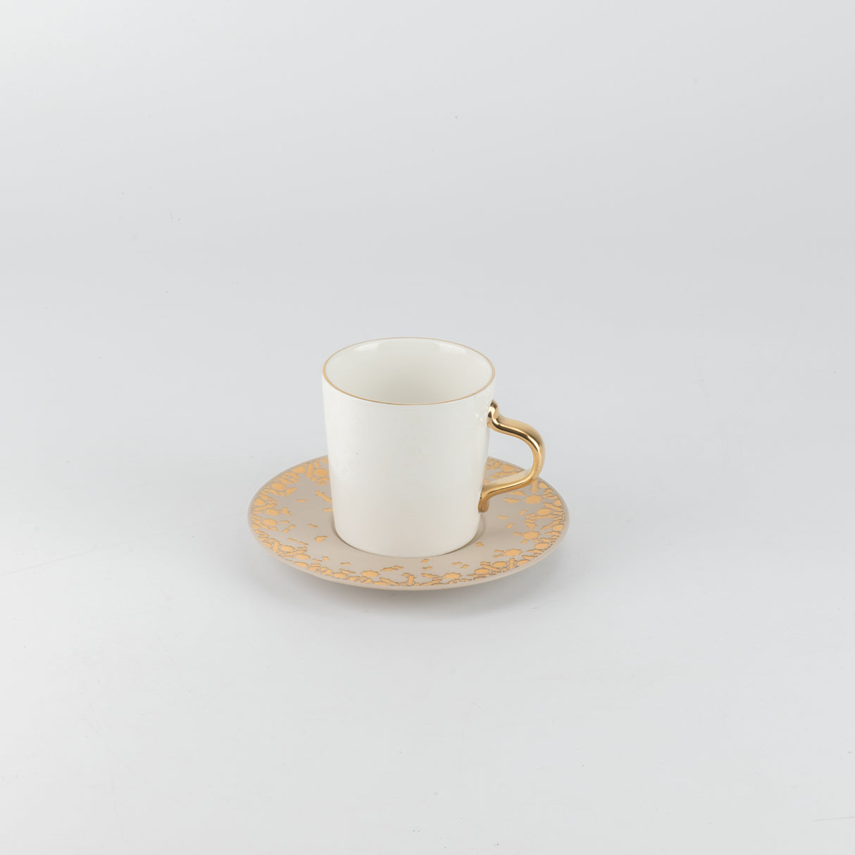 Nourhan - Cappuccino Set (12-Pc) - Gold & Beige