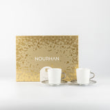 Nourhan - Cappuccino Set (12-Pc) - Silver