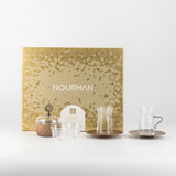 Nourhan -  Tea Set (19-Pc) - Black Walnut