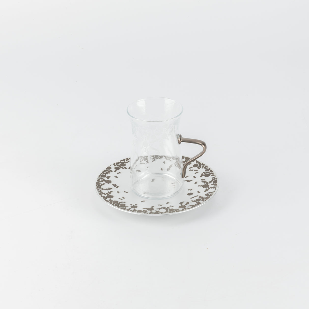 Nourhan -  Tea Set (19-Pc) - Bronze & Silver