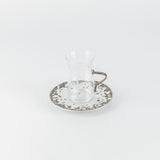 Nourhan -  Tea Set (19-Pc) - Bronze & Silver