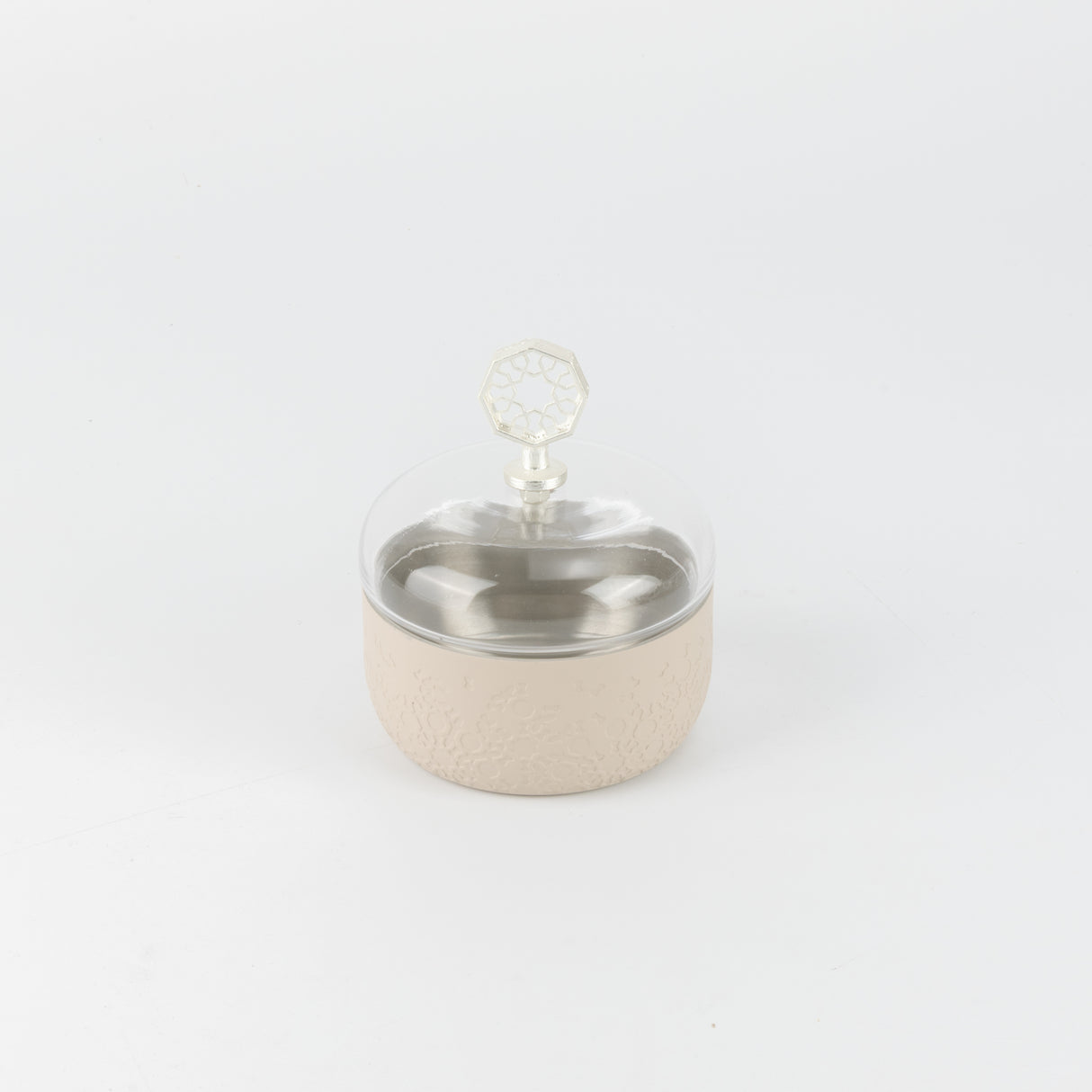 Nourhan -  Tea Set (19-Pc) - Beige & Silver