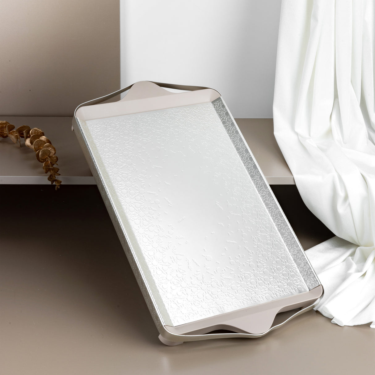 Nourhan- Serving Tray - silver
