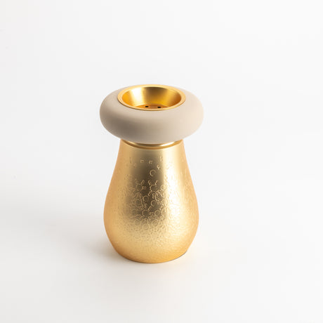 Nourhan - Incense Burner - Gold & Beige