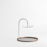 Nourhan - 2 Tier Plate - Bronze & Silver