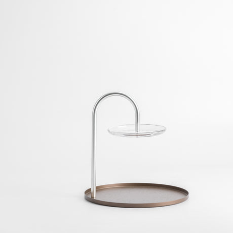 Nourhan - 2 Tier Plate - Bronze & Silver