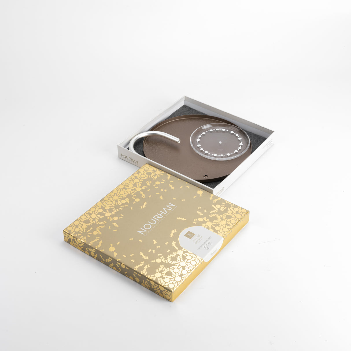 Nourhan - 2 Tier Plate - Bronze & Silver