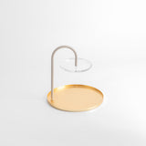 Nourhan - 2 Tier Plate - Gold & Beige