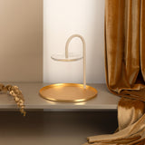 Nourhan - 2 Tier Plate - Gold & Beige