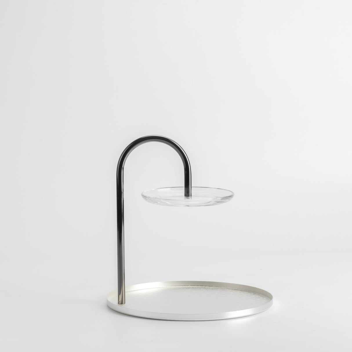 Nourhan - 2 Tier Plate - Silver