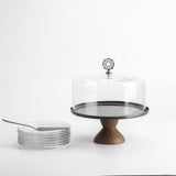 Nourhan - Cake Set (9-Pc) - Black Walnut