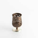 Nourhan - Medium Candle Holder  - Bronze & Silver