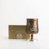 Nourhan - Medium Candle Holder  - Bronze & Silver