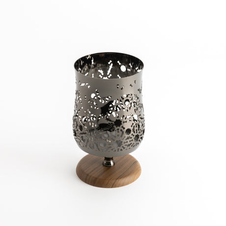 Nourhan - Large Candle Holder - Black Walnut