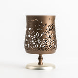 Nourhan - Large Candle Holder - Bronze & Silver