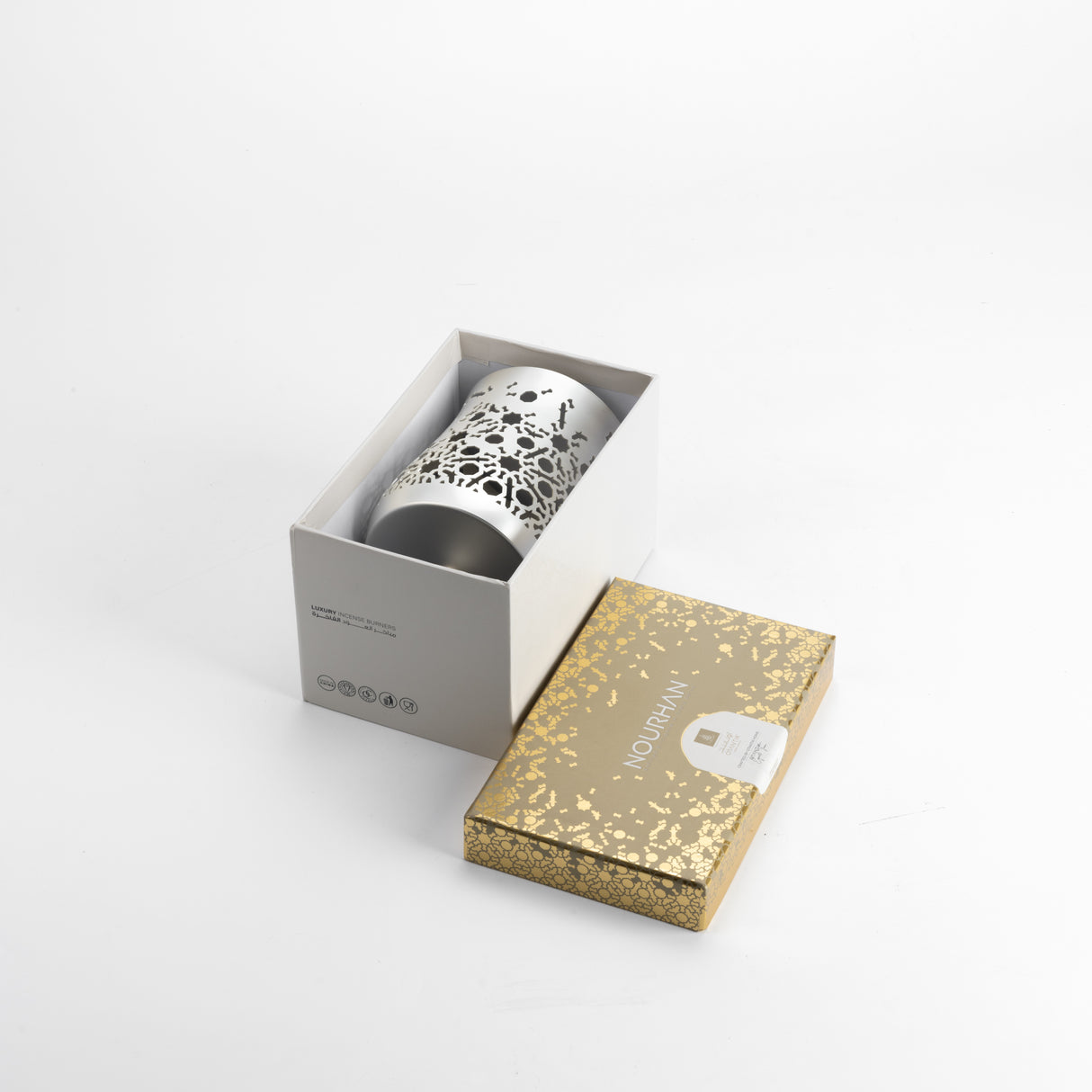 Nourhan - Large Candle Holder - Silver