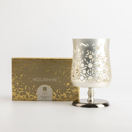 Nourhan - Large Candle Holder - Silver
