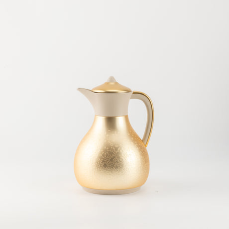 Nourhan - Vacuum Flask/Thermos - Matt Gold & Beige