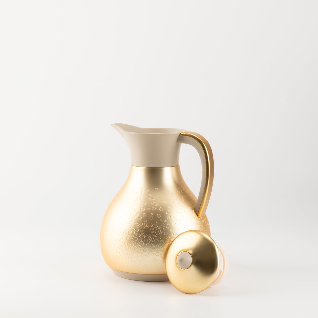 Nourhan - Vacuum Flask/Thermos - Matt Gold & Beige