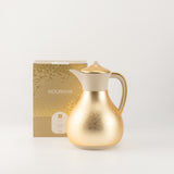 Nourhan - Vacuum Flask/Thermos - Matt Gold & Beige