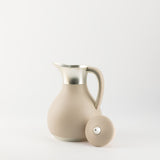 Nourhan - Vacuum Flask/Thermos - Beige & Matt Silver