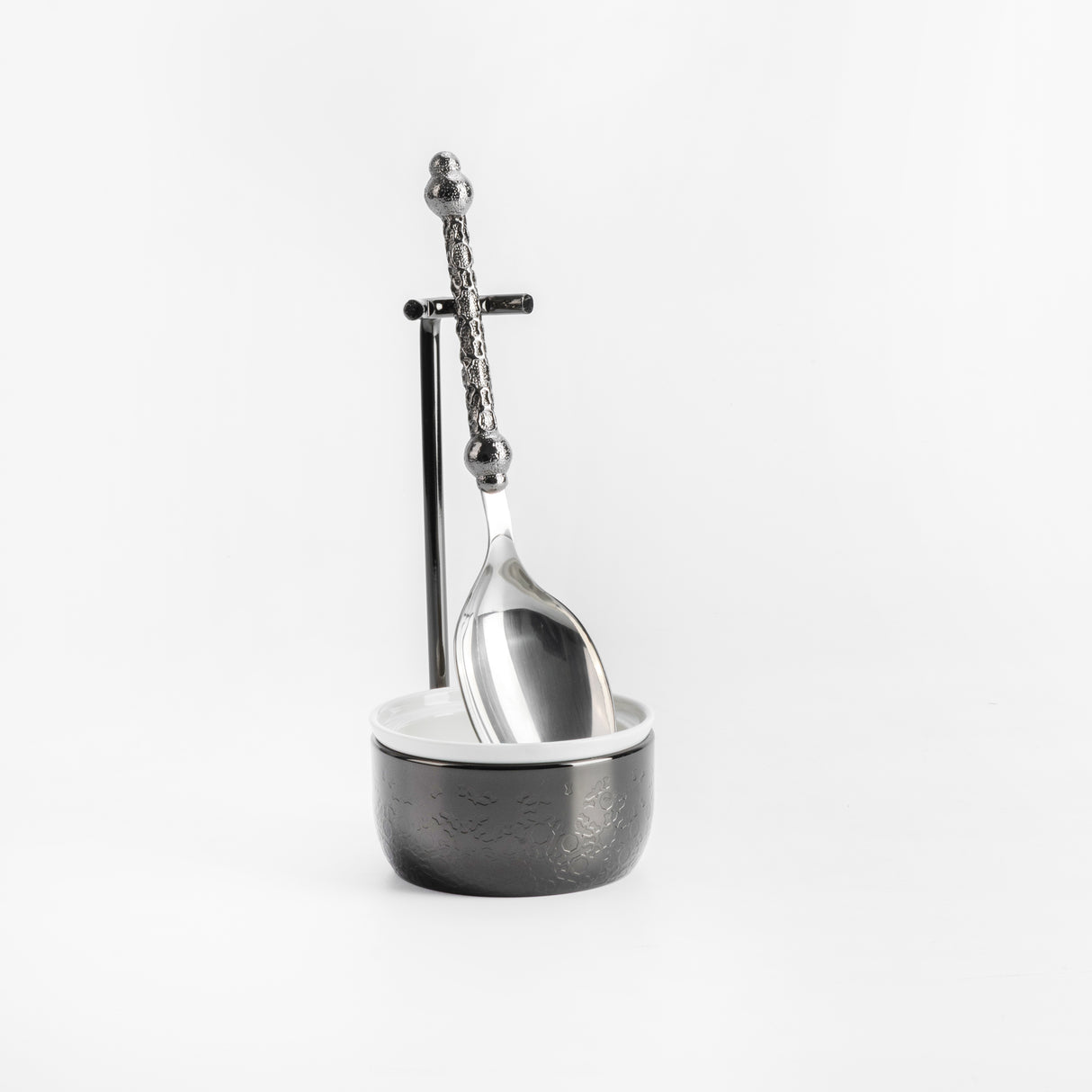 Nourhan - Luxury Chafer Spoon & Holder Set - Black Walnut