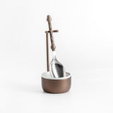 Nourhan - Luxury Chafer Spoon & Holder Set - Bronze & Silver