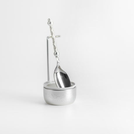 Nourhan - Luxury Chafer Spoon & Holder Set - Silver