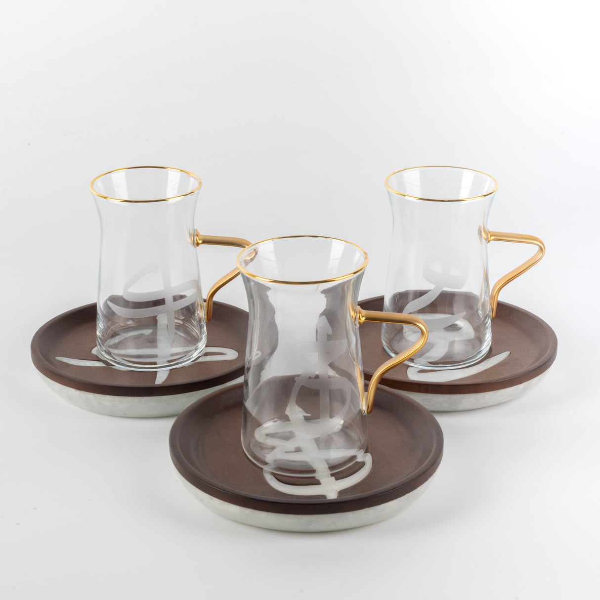 Sidrah - Tea Set (18-Pc) - Walnut Gold