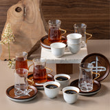Sidrah - Tea Set (18-Pc) - Walnut Gold
