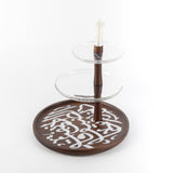 Sidrah - 3 Tier Plate - Walnut Gold