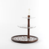 Sidrah - 3 Tier Plate - Walnut Gold