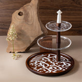 Sidrah - 3 Tier Plate - Walnut Gold