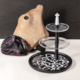 Sidrah - 3 Tier Plate - Midnight Silver