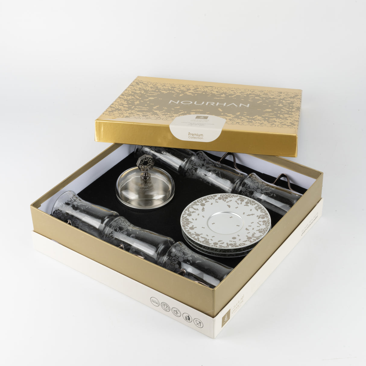 Octara - Serving Tray - Orange & Silver