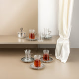 Octara - Serving Tray - Orange & Silver