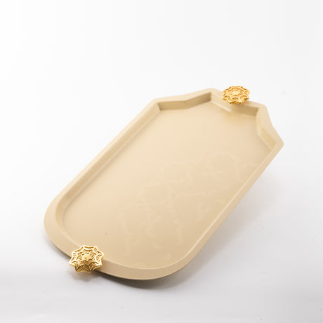 Octara - Serving Tray - Ivory & Gold