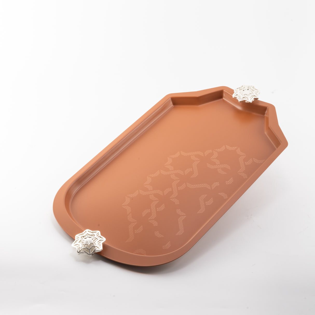 Octara - Serving Tray - Orange & Silver