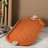 Octara - Serving Tray - Orange & Silver