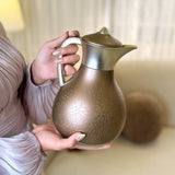 Nourhan - Vacuum Flask/Thermos - Bronze & Silver
