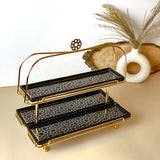 Limited Edition - Serving Tiered Platter - Black & Gold