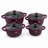 Julia Elite Velvet Berry 8-Piece Nonstick Cookware Set – Velvet Berry