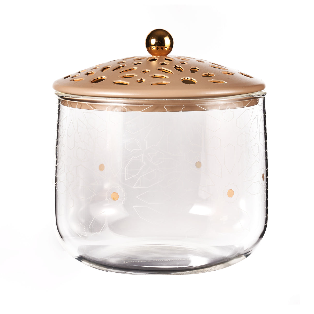 Ikram - Candy Jar 8 Inch Large- coffee & Gold