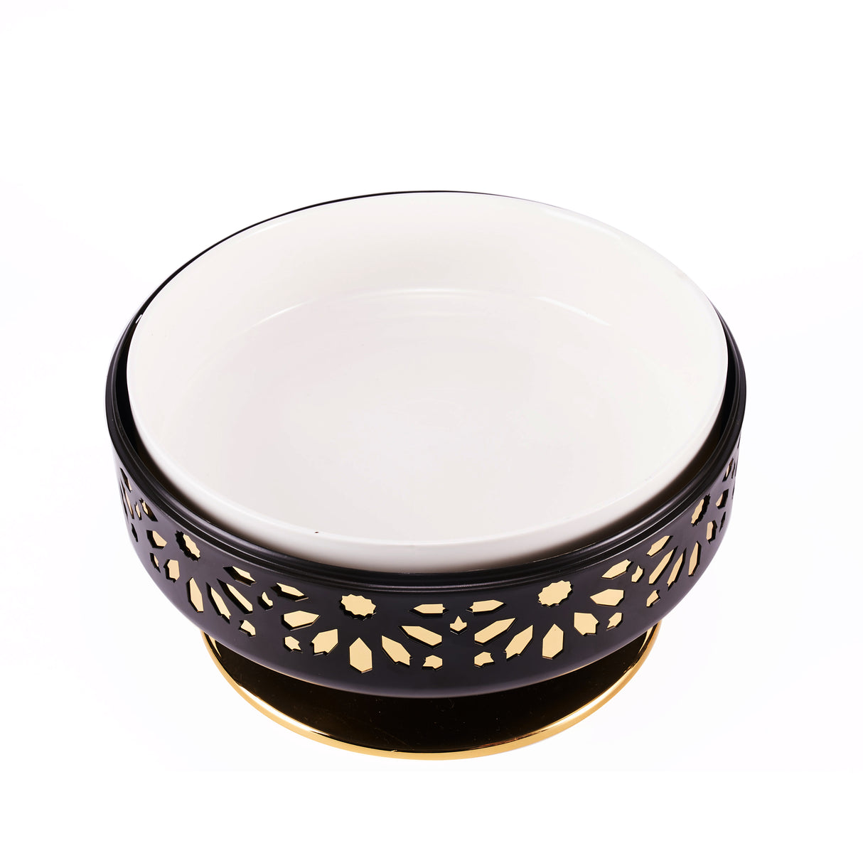 Ikram - Large Buffet Server - Black & Gold