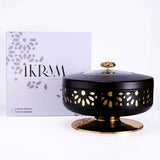 Ikram - Medium Buffet Server - Black & Gold