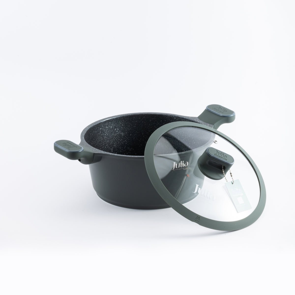Julia Elite Pro 9.5" Nonstick Cooking Pot with Lid – Green