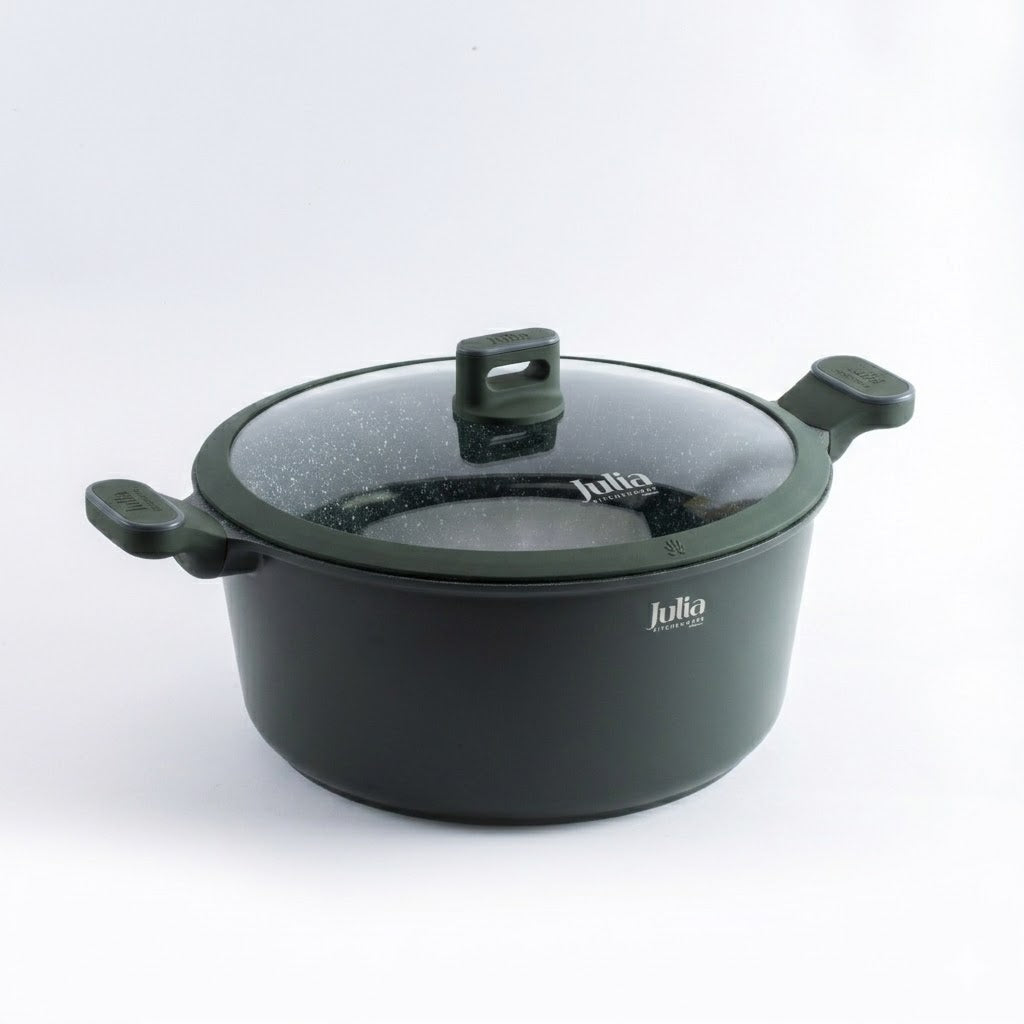 Julia Elite Pro 12.5" Nonstick Cooking Pot with Lid – Green