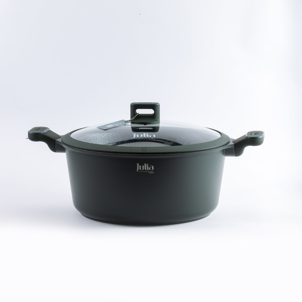 Julia Elite Pro 12.5" Nonstick Cooking Pot with Lid – Green